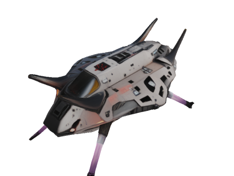 Futuristic ship small size 3D Model