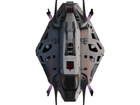 Futuristic ship small size Modelo 3D
