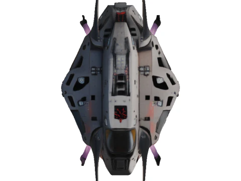 Futuristic ship small size 3D Model