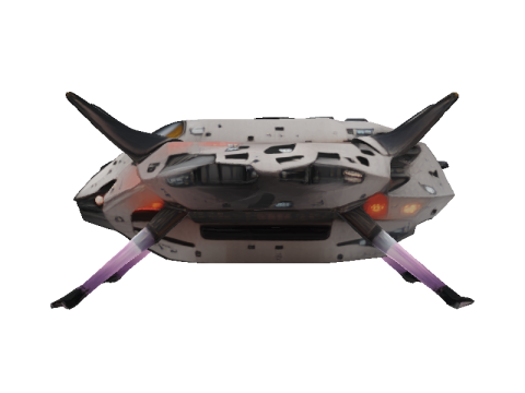 Futuristic ship small size Modelo 3D