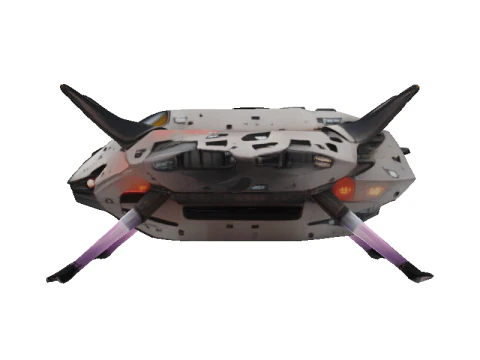 Futuristic ship small size 3D Model