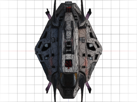 Futuristic ship small size Modelo 3D