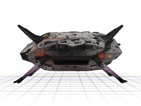 Futuristic ship small size Modelo 3D