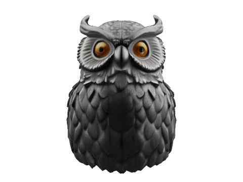 Athena Owl Figurine 3D Model