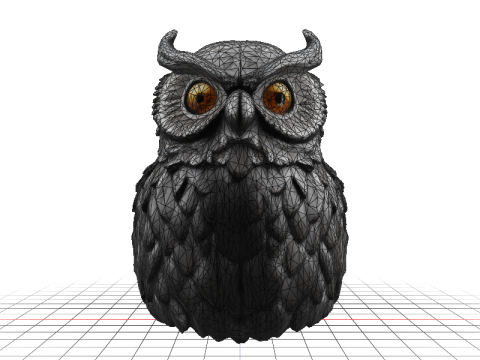 Athena Owl Figurine 3D Model