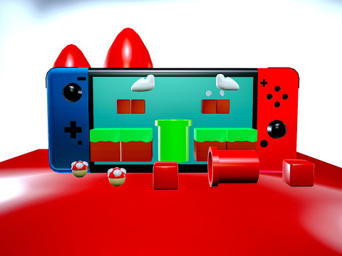 Stylized GAME CONSOLE 3D MODEL-low poly-unity unreal ready 3D Modell