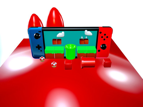 Stylized GAME CONSOLE 3D MODEL-low poly-unity unreal ready 3D Modell