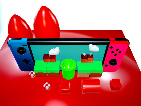 Stylized GAME CONSOLE 3D MODEL-low poly-unity unreal ready 3D Modell