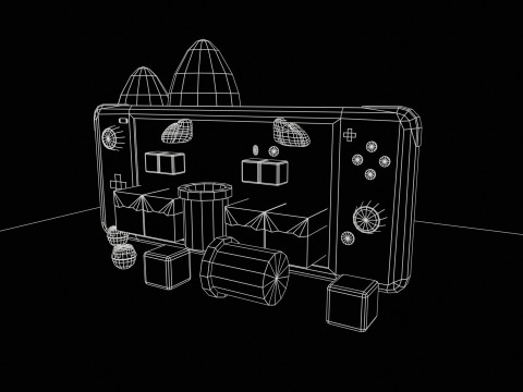 Stylized GAME CONSOLE 3D MODEL-low poly-unity unreal ready 3D Modell