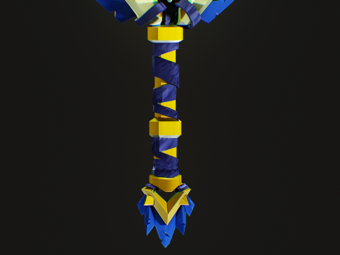 Stylized Fantasy Sword Game Ready Asset 3D Model