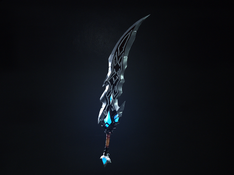 Blade of the Forsaken Stylized Fantasy Sword 3D Модель