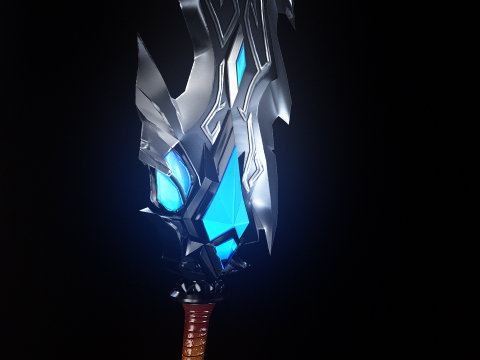 Blade of the Forsaken Stylized Fantasy Sword 3D Модель