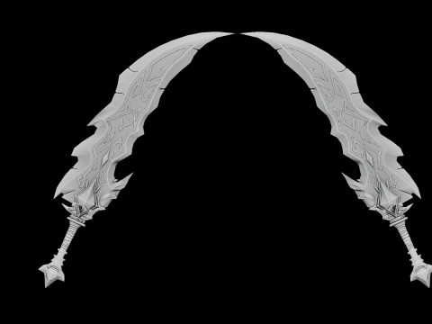 Blade of the Forsaken Stylized Fantasy Sword 3D Модель