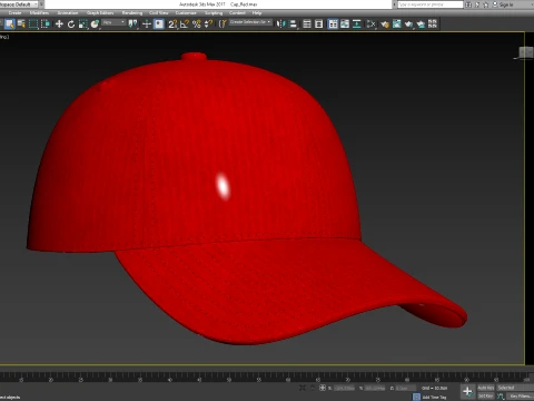 Premium Baseball Cap Realistic Blank Cap Low-poly 3D Model