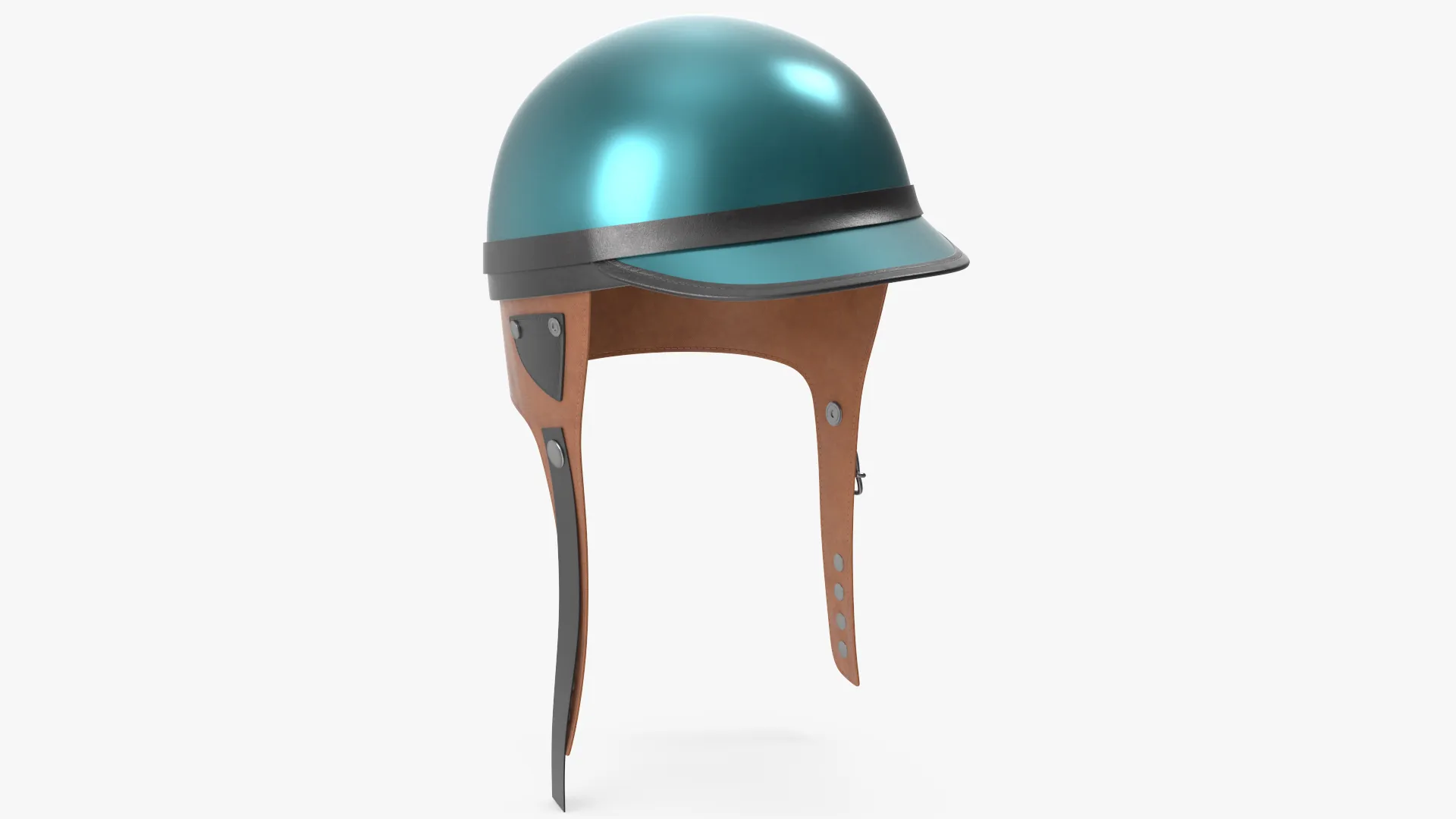 Formula 1 Racing Helmet 1950 Style Green Low-poly 3D Model .c4d .max .obj .3ds .fbx .stl .blend 