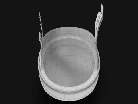 Formula 1 Racing Helmet 1950 Style Green Low-poly 3D Model