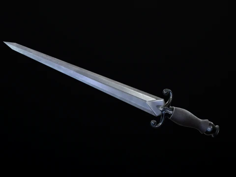 Athame Ritual Dagger Fantasy Ceremonial Knife ローポリ 3Dモデル