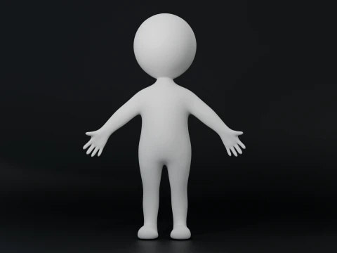 Stickman Character 3D Model