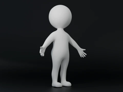 Stickman Character 3D Model