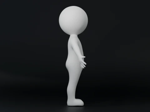Stickman Character 3D Model