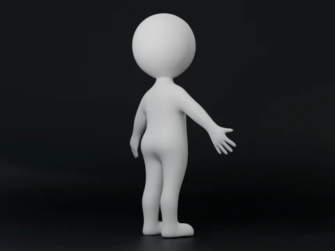 Stickman Character 3D Model