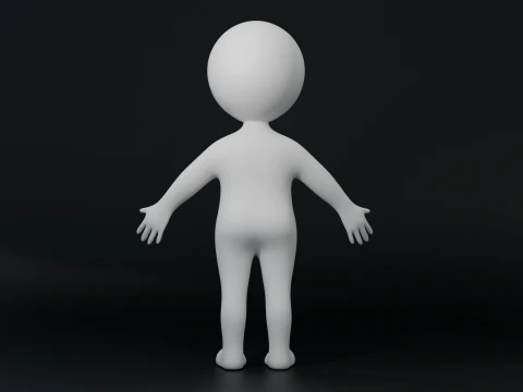 Stickman Character 3D Model
