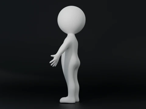 Stickman Character 3D Model