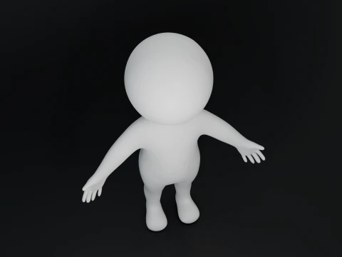 Stickman Character 3D Model