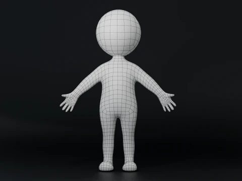 Stickman Character 3D Model