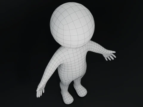 Stickman Character 3D Model