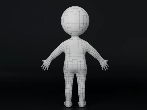 Stickman Character 3D Model
