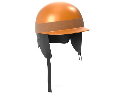 Formule 1 racehelm 1951 stijl geel laag poly 3D Model