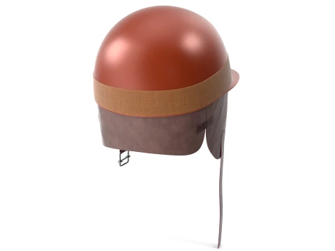 Vintage Formula 1 Racing Helmet 1951 Classic Motorsport Asset Low-poly 3D Model