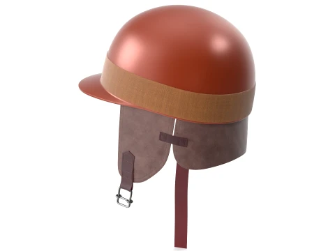 Vintage Formula 1 Racing Helmet 1951 Classic Motorsport Asset Low-poly 3D Model