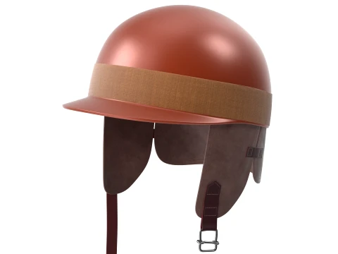 Vintage Formula 1 Racing Helmet 1951 Classic Motorsport Asset Low-poly 3D Model