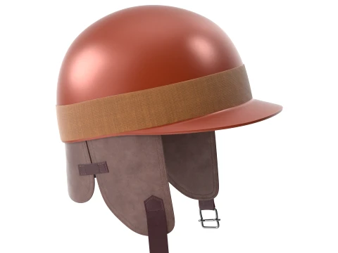Vintage Formula 1 Racing Helmet 1951 Classic Motorsport Asset Low-poly 3D Model