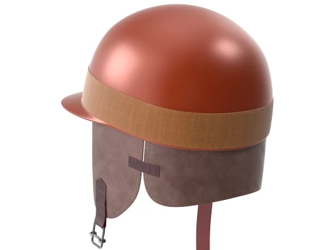 Vintage Formula 1 Racing Helmet 1951 Classic Motorsport Asset Low-poly 3D Model