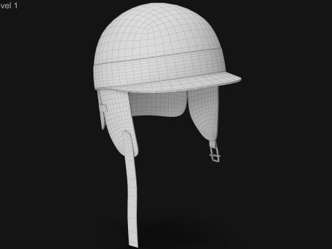 Vintage Formula 1 Racing Helmet 1951 Classic Motorsport Asset Low-poly 3D Model