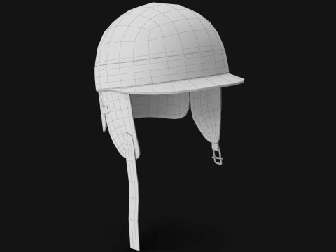 Vintage Formula 1 Racing Helmet 1951 Classic Motorsport Asset Low-poly 3D Model