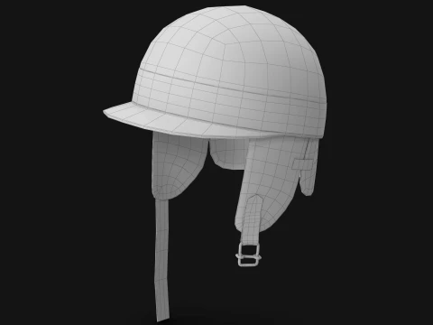 Vintage Formula 1 Racing Helmet 1951 Classic Motorsport Asset Low-poly 3D Model