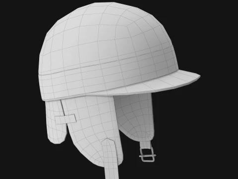Vintage Formula 1 Racing Helmet 1951 Classic Motorsport Asset Low-poly 3D Model