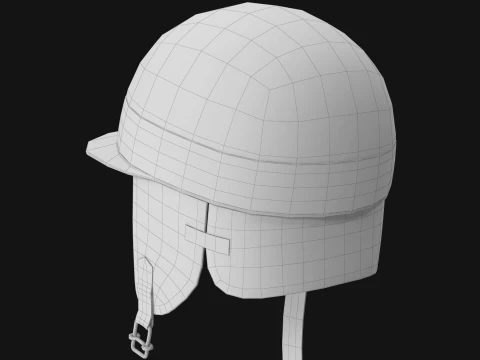Vintage Formula 1 Racing Helmet 1951 Classic Motorsport Asset Low-poly 3D Model