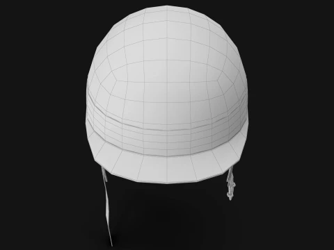 Vintage Formula 1 Racing Helmet 1951 Classic Motorsport Asset Low-poly 3D Model
