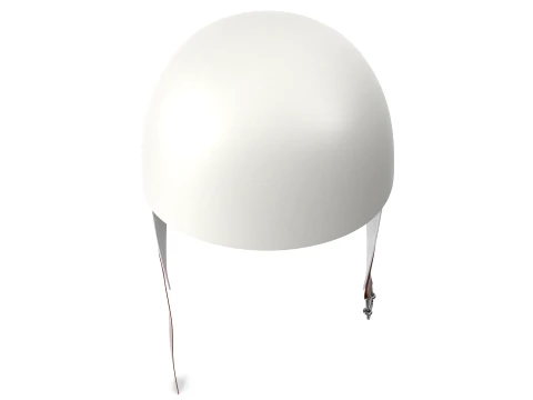 Vintage Formula 1 Recing Helmet 1952 White Low-poly 3D Model