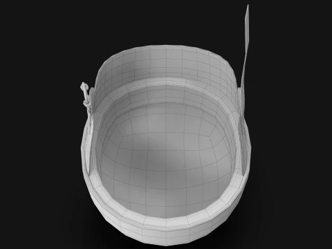 Vintage Formula 1 Recing Helmet 1952 White Low-poly 3D Model
