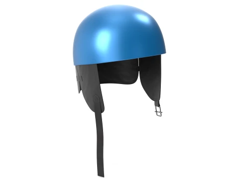 Formula 1 Racing Helmet 1952 Style Blue 3D Model