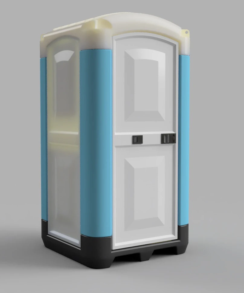 PORTABLE TOILET 3D Print Model .c4d .max .obj .3ds .fbx .stl .blend