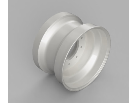 Tire with rim for agricultural trailer Modelo de impresión 3D