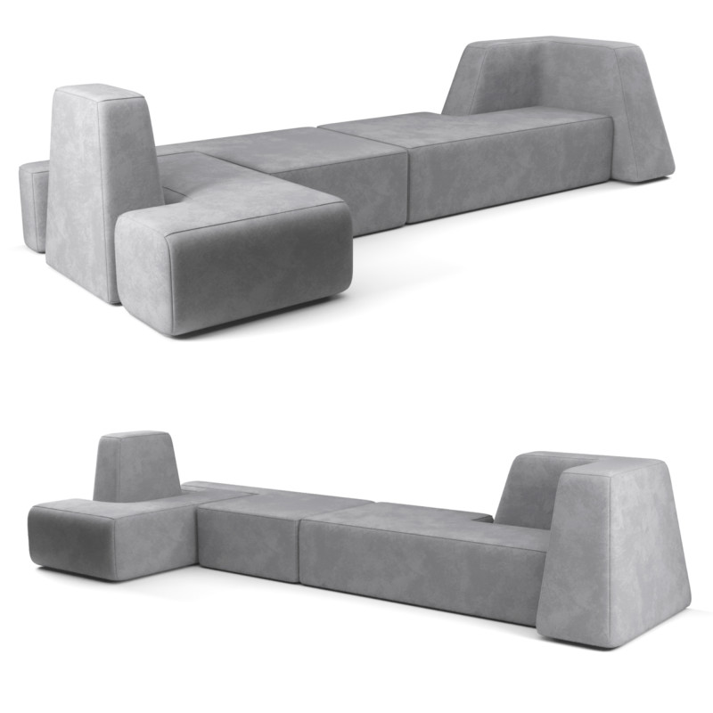 Modul Sofa 3D 模型 .c4d .max .obj .3ds .fbx .stl .blend