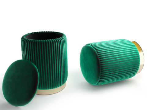 Velvet Pouf 3D 模型